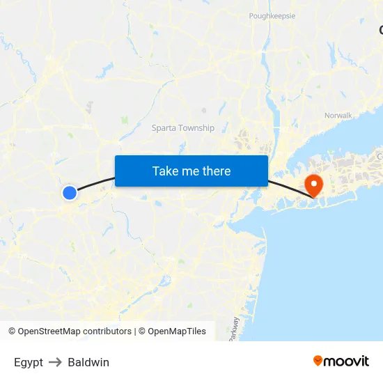Egypt to Baldwin map