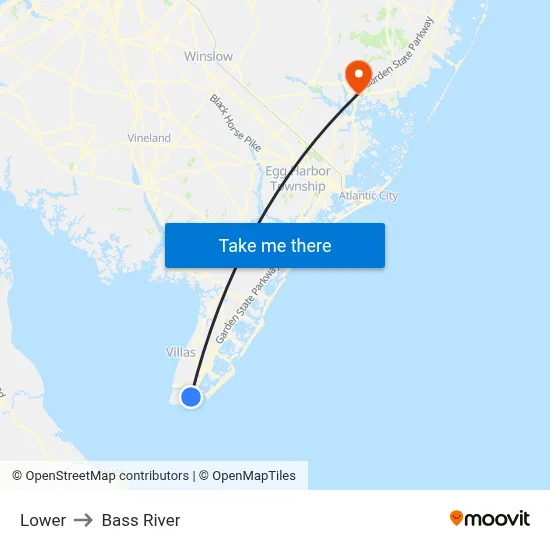Lower to Bass River map