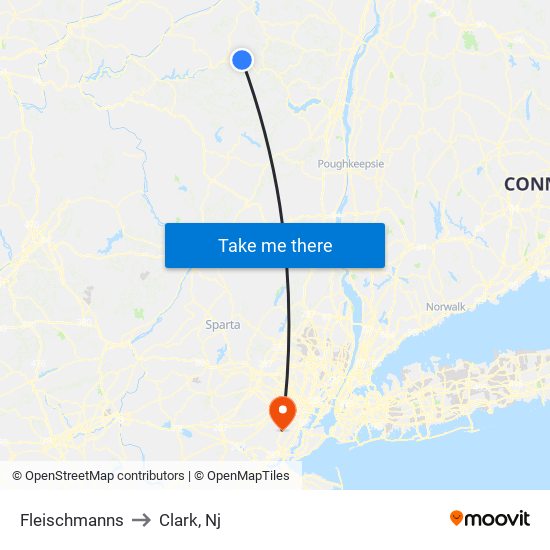 Fleischmanns to Clark, Nj map