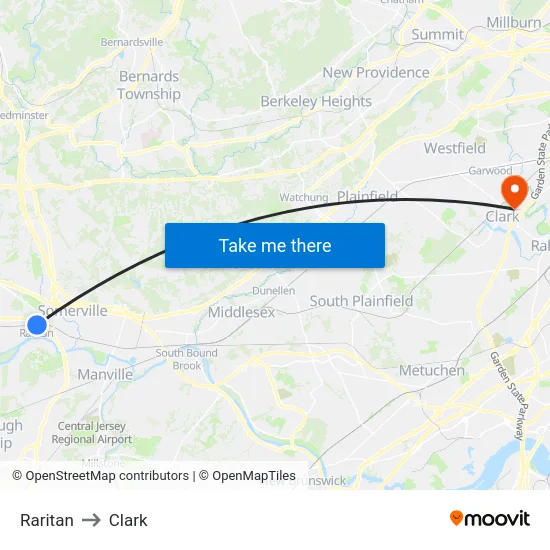 Raritan to Clark map