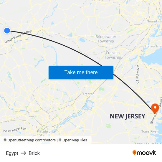 Egypt to Brick map