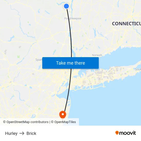 Hurley to Brick map