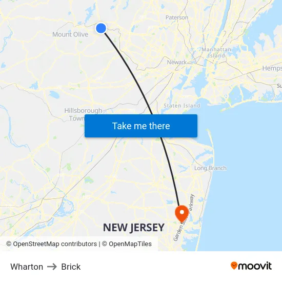 Wharton to Brick map