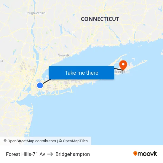 Forest Hills-71 Av to Bridgehampton map