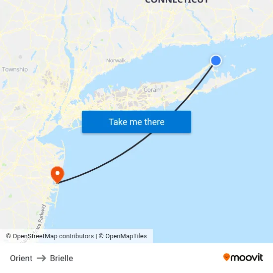 Orient to Brielle map