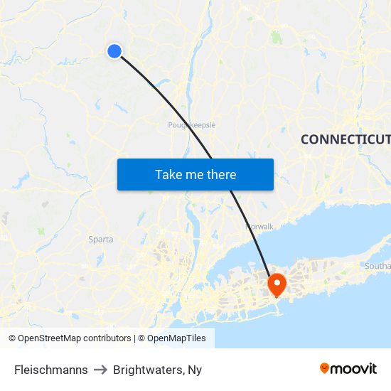 Fleischmanns to Brightwaters, Ny map