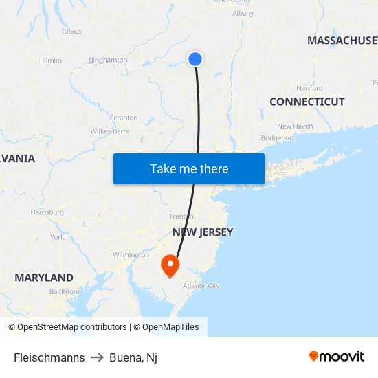 Fleischmanns to Buena, Nj map