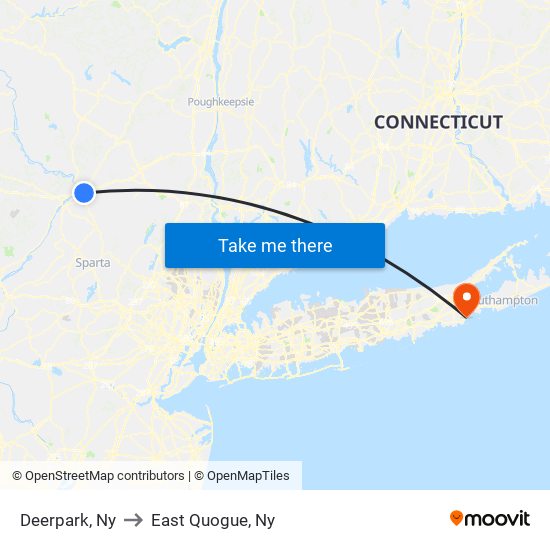 Deerpark, Ny to East Quogue, Ny map