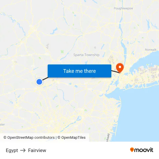 Egypt to Fairview map