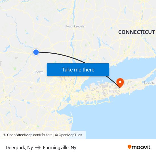 Deerpark, Ny to Farmingville, Ny map