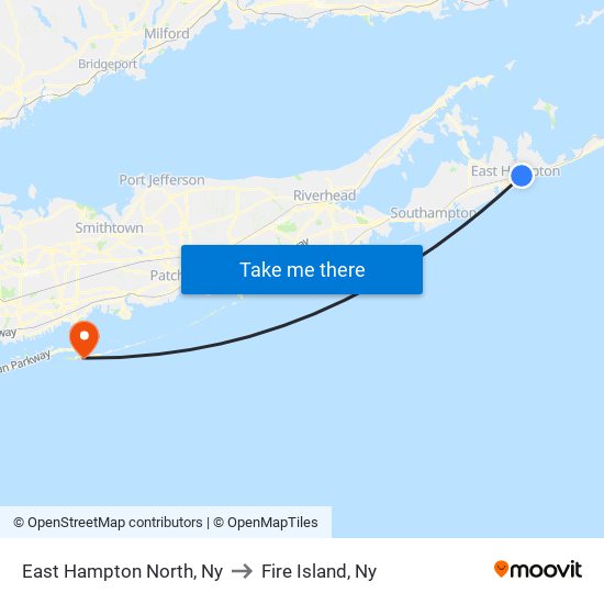 Map Of East Hampton Ny East Hampton North, Ny To Fire Island, Ny, New York - New Jersey With  Public Transportation