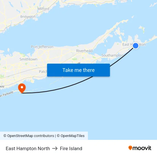 East Hampton North to Fire Island map