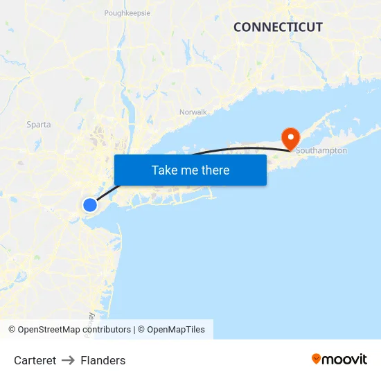 Carteret to Flanders map