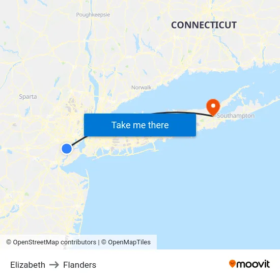 Elizabeth to Flanders map