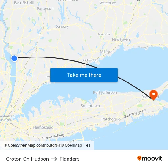 Croton-On-Hudson to Flanders map