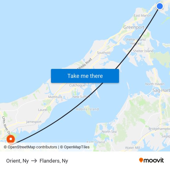 Orient, Ny to Flanders, Ny map