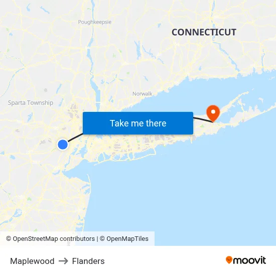 Maplewood to Flanders map