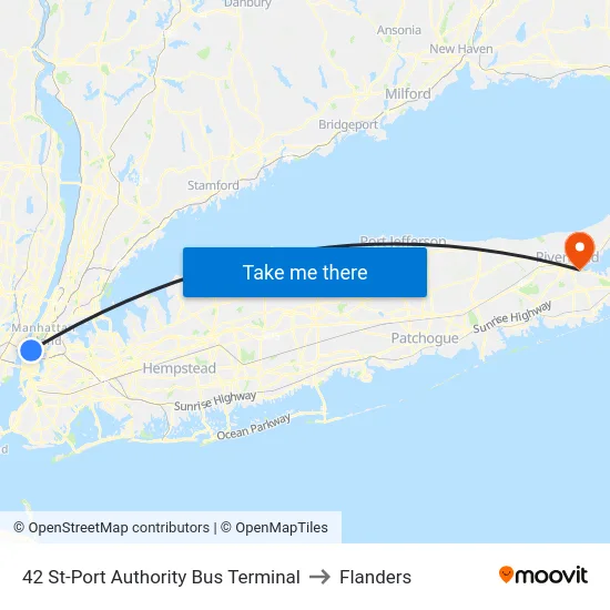 42 St-Port Authority Bus Terminal to Flanders map