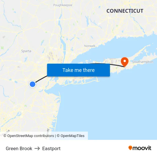 Green Brook to Eastport map