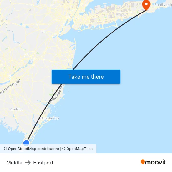 Middle to Eastport map