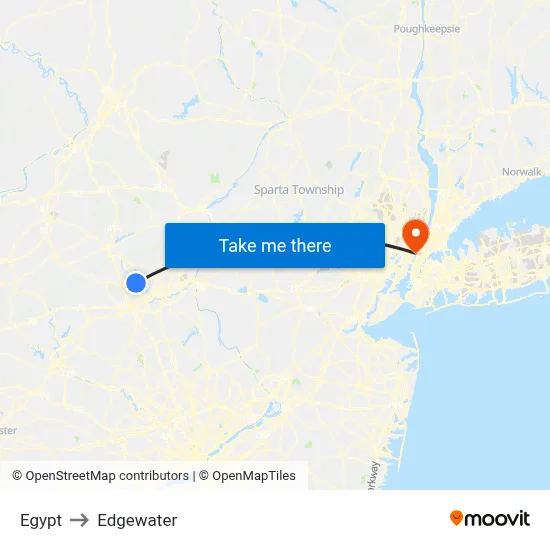 Egypt to Edgewater map