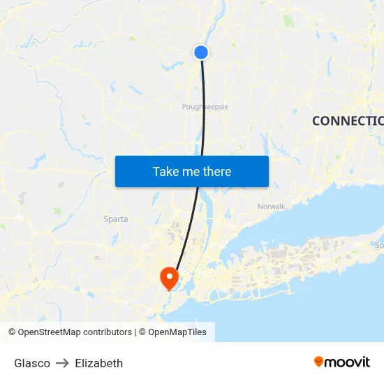 Glasco to Elizabeth map