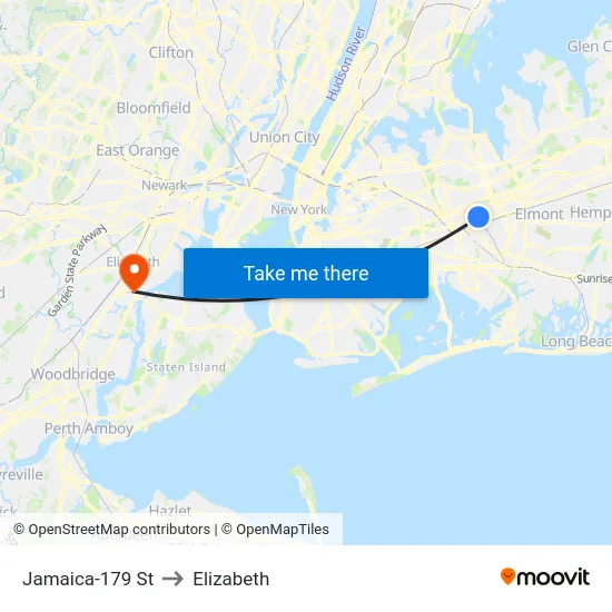 Jamaica-179 St to Elizabeth map