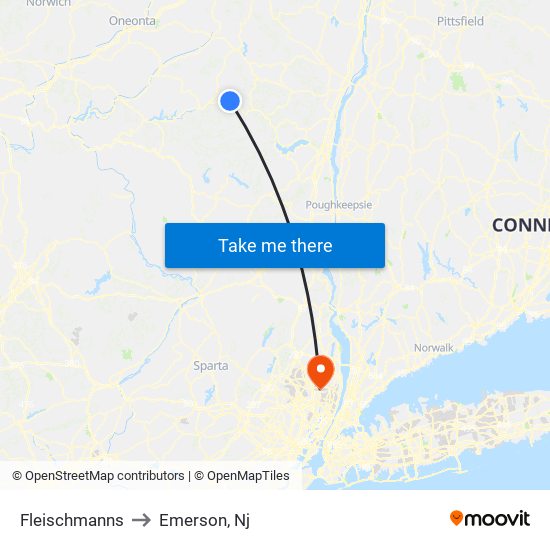 Fleischmanns to Emerson, Nj map