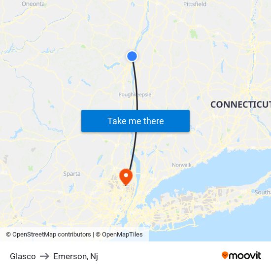 Glasco to Emerson, Nj map