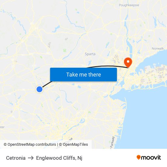 Cetronia to Englewood Cliffs, Nj map