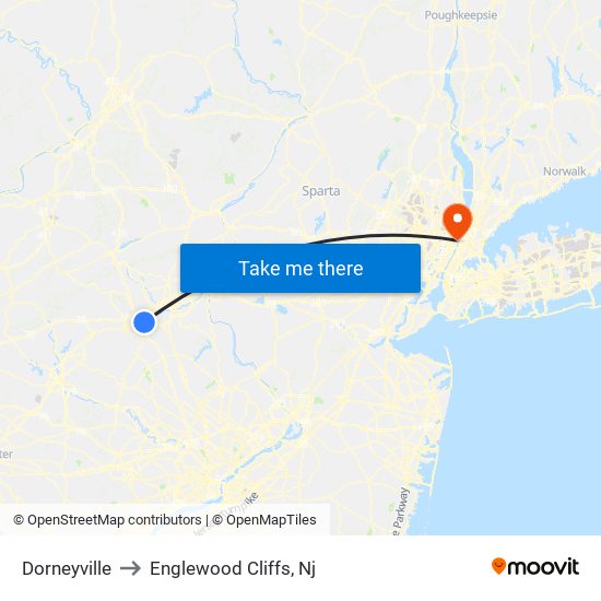 Dorneyville to Englewood Cliffs, Nj map