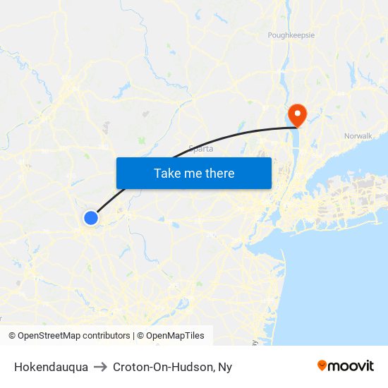 Hokendauqua to Croton-On-Hudson, Ny map