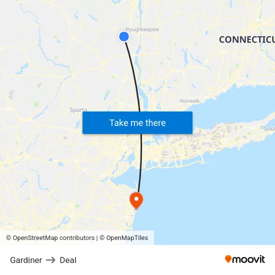 Gardiner to Deal map