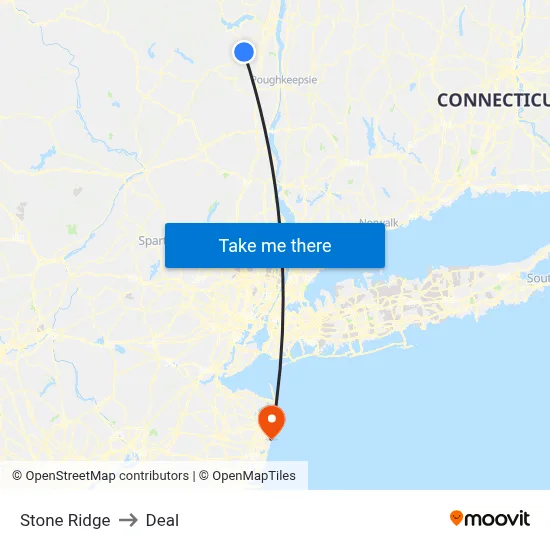 Stone Ridge to Deal map