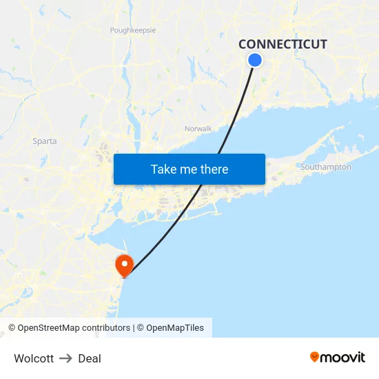 Wolcott to Deal map