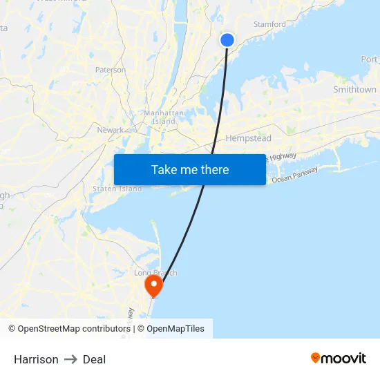 Harrison to Deal map