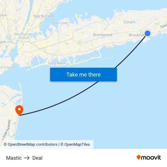 Mastic to Deal map