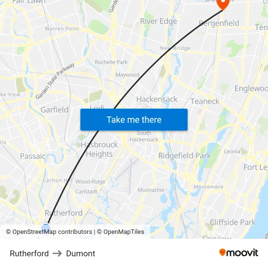 Rutherford to Dumont map