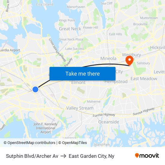 Sutphin Blvd/Archer Av to East Garden City, Ny map