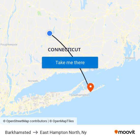 Barkhamsted to East Hampton North, Ny map