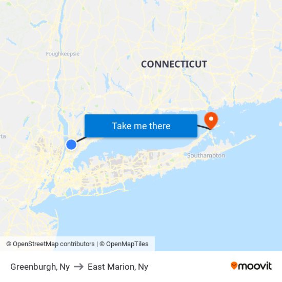 Greenburgh, Ny to East Marion, Ny map