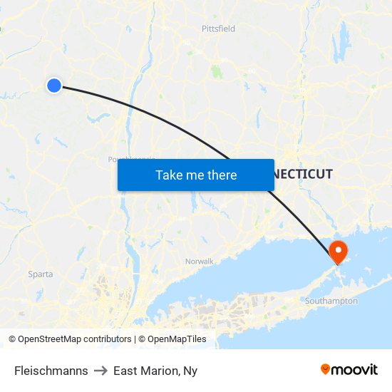 Fleischmanns to East Marion, Ny map