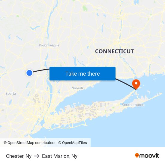 Chester, Ny to East Marion, Ny map