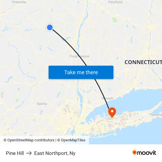 Pine Hill to East Northport, Ny map