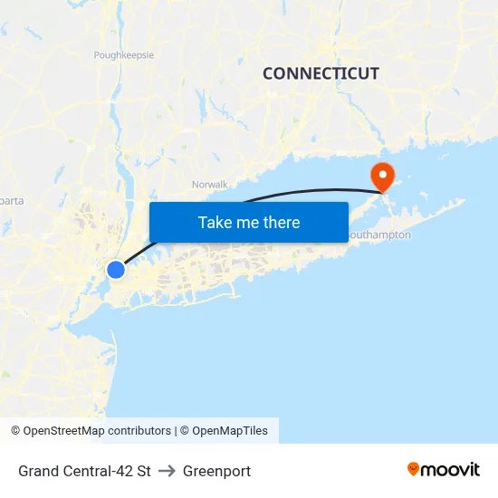 Grand Central-42 St to Greenport map