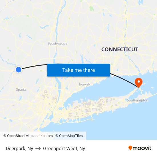 Deerpark, Ny to Greenport West, Ny map