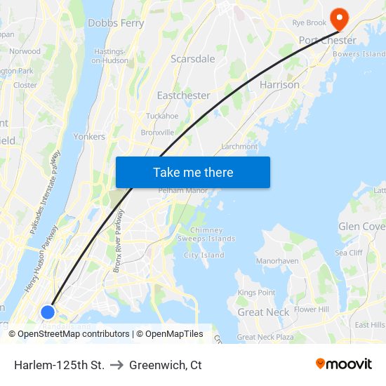 Harlem-125th St. to Greenwich, Ct map