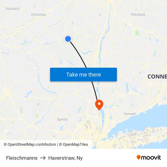 Fleischmanns to Haverstraw, Ny map