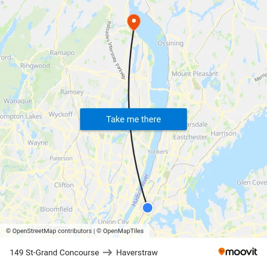 149 St-Grand Concourse to Haverstraw map