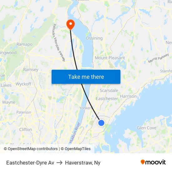 Eastchester-Dyre Av to Haverstraw, Ny map